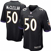Nike Men & Women & Youth Ravens #50 McClellan Black Team Color Game Jersey,baseball caps,new era cap wholesale,wholesale hats